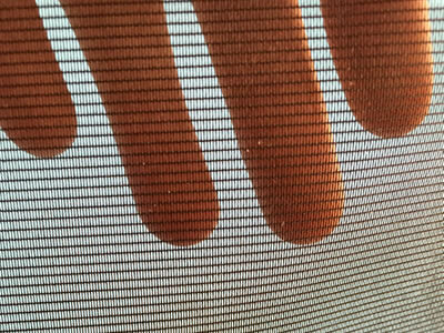 The detail about mesh openings of anti-pollen screen.
